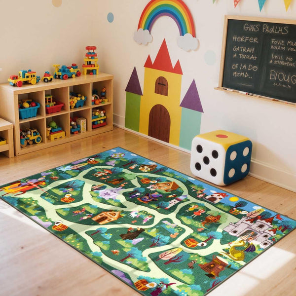 Kids Playroom Rug – Washable Non-Slip Play Carpet