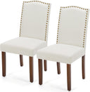 Dining Chairs Set with Wooden Legs & Padded Seat