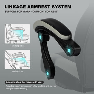 Big & Tall Gaming Chair with Footrest, 400 lbs