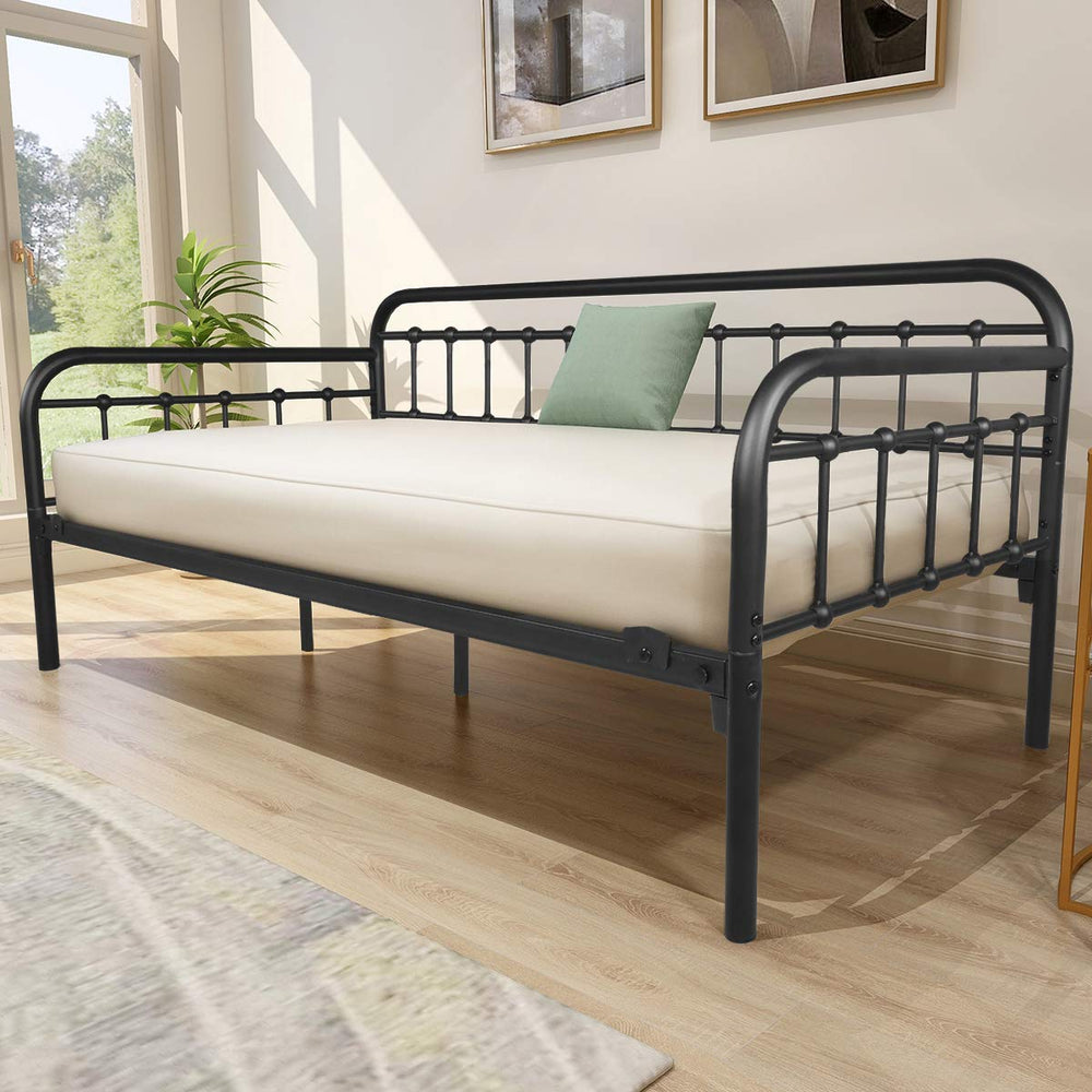 Twin Metal Daybed Frame with Sofa Bed Conversion