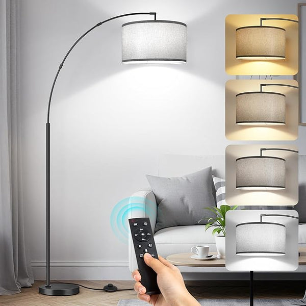 81" Arc Floor Lamp with Remote Control & Foot Switch