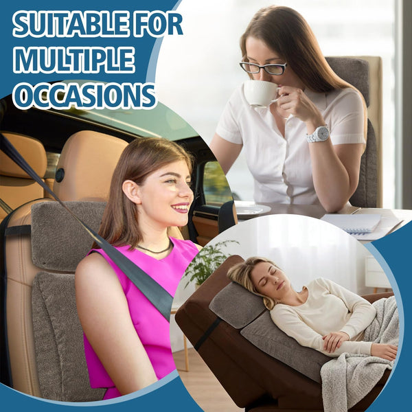 Dual-Layer Lumbar & Headrest Support Pillow Set