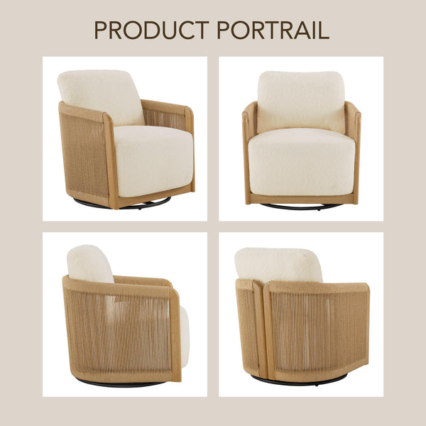 Boho Swivel Accent Chair