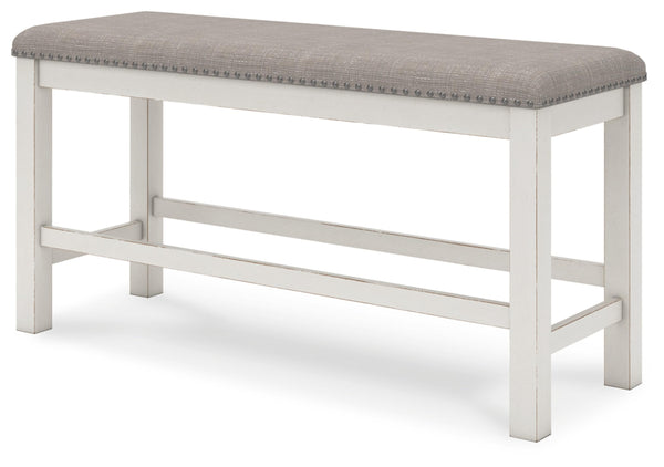 Counter Height Dining Bench with Cushioned Seat