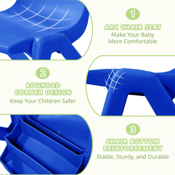 Stackable Kids Plastic Chairs Set for Classroom & Daycare