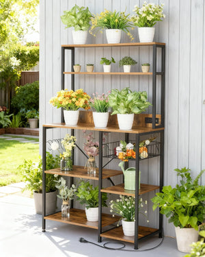 Kitchen Baker's Rack with Power Outlet