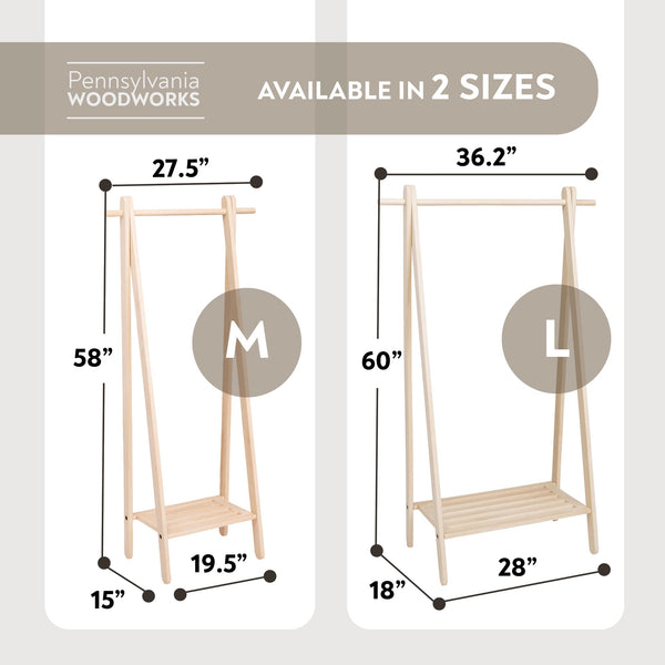 Solid Maple Wood Garment Rack