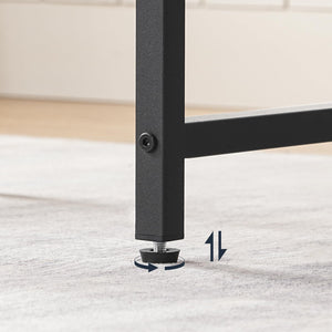 PU Leather Counter Height Bar Stools with Footrest, Set of 2