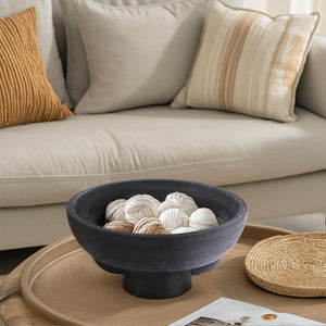 Extra Large Black Decorative Wooden Bowl