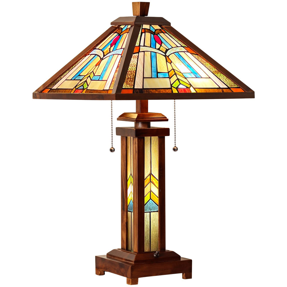 Stained Glass Tiffany Style Table Lamp – Triangle Mission