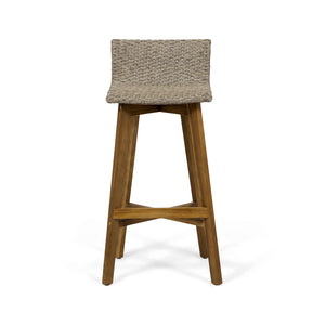 Outdoor Acacia Wood Wicker Barstools Set of 4