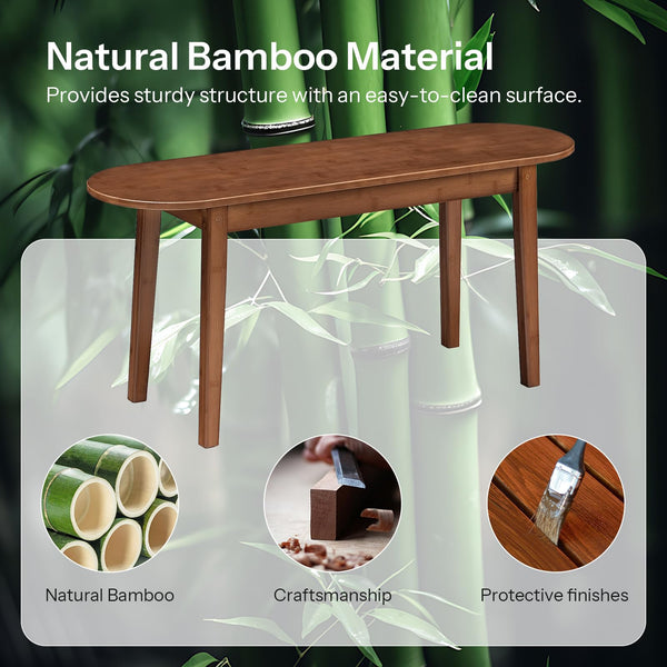 Bamboo Dining Bench 39.4"