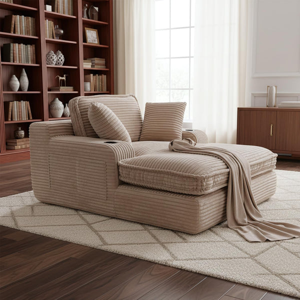 67" Indoor Chaise Lounge Chair