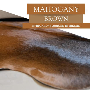 Genuine Cowhide Area Rug – Mahogany Brown