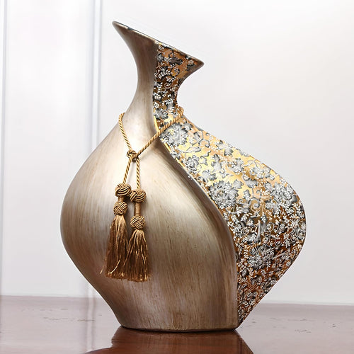 Large Ceramic Boho Vase for Home Decor – 15 Inch Decorative Pottery Vase