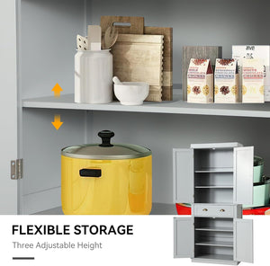 72" Kitchen Pantry Storage Cabinet with Drawer & Adjustable Shelves