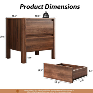 Walnut 3-Piece Bedroom Dresser Set