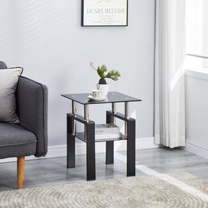 Glass Coffee Table Set of 3 with End Tables – Modern Living Room Furniture