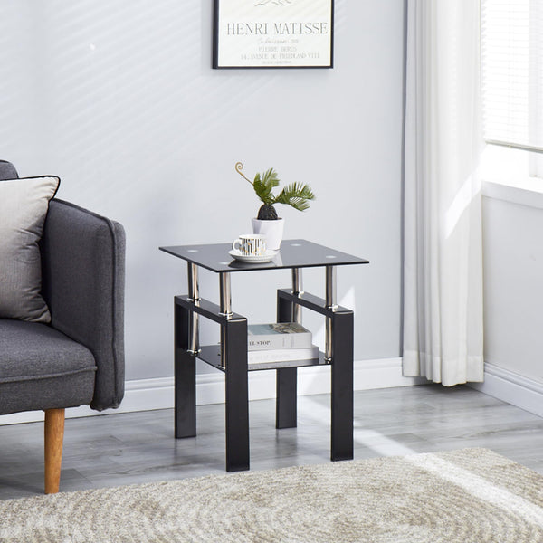 Glass Coffee Table Set of 3 with End Tables – Modern Living Room Furniture