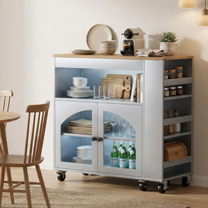 41" Rolling Kitchen Island with Storage