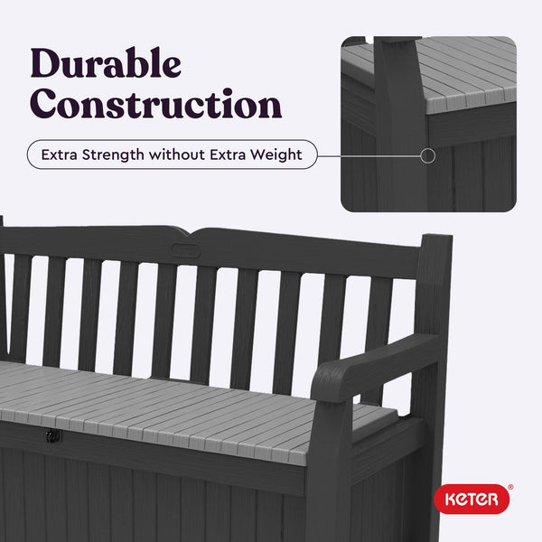 70 Gallon Outdoor Storage Bench Deck Box