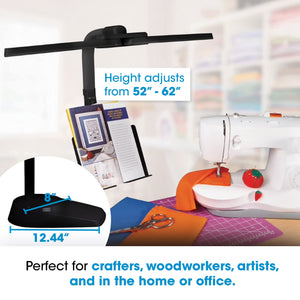 Dual Shade LED Floor Lamp with USB Charging Port