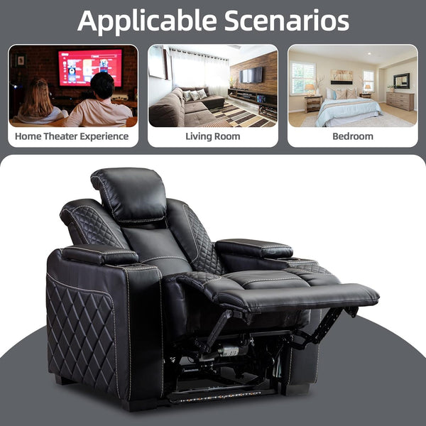 Electric Power Recliner Chair with Ambient Lighting