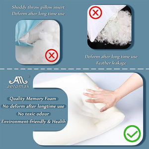 Memory Foam Throw Pillow Inserts – Square Accent Cushion (Pack of 4)