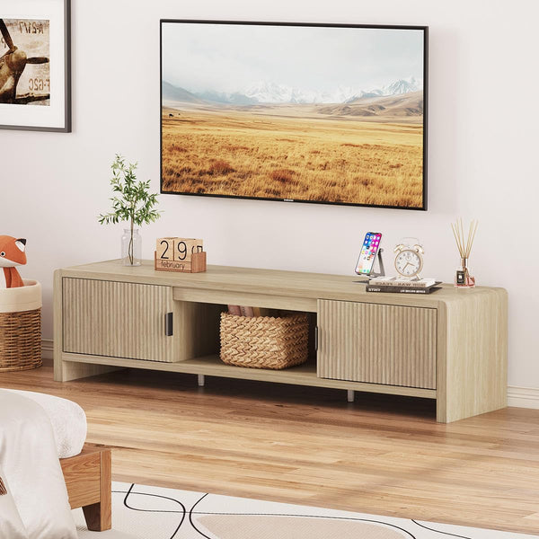63-Inch Fluted-Door TV Stand & Entertainment Center