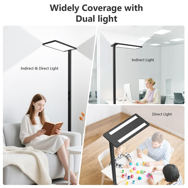 120W Full Spectrum Dimmable LED Floor Lamp 77 Inch