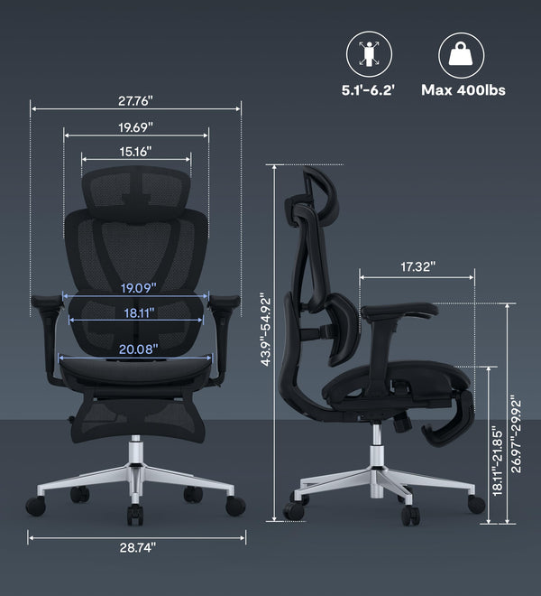 Ergonomic Mesh Office & Gaming Chair with Lumbar Support
