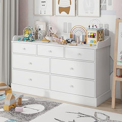 Kids 7-Drawer Dresser with Changing Table Top