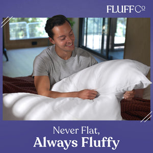 Down Alternative Bed Pillows Set of 2 – Cooling, Machine Washable