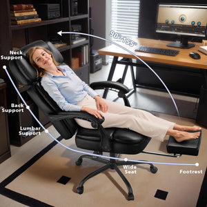400lbs Big & Tall Executive Office Chair with Footrest