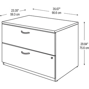 2-Drawer Lateral File Cabinet with Lock | Letter, Legal & A4 Storage