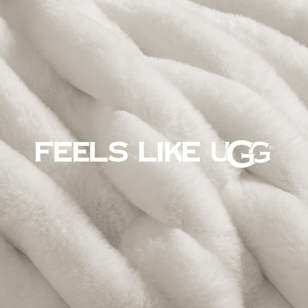 Faux Fur Throw Blanket – Reversible Plush Bubble Design, 50" x 70"