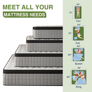 12-Inch Hybrid Mattress – Memory Foam & Pocket Spring