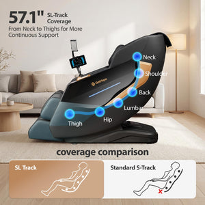 4D Zero Gravity Full Body Massage Chair with SL-Track