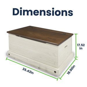 Pine Wood Storage Trunk & Entryway Bench