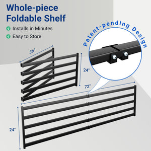 Heavy Duty Garage Wall Shelving with Hooks