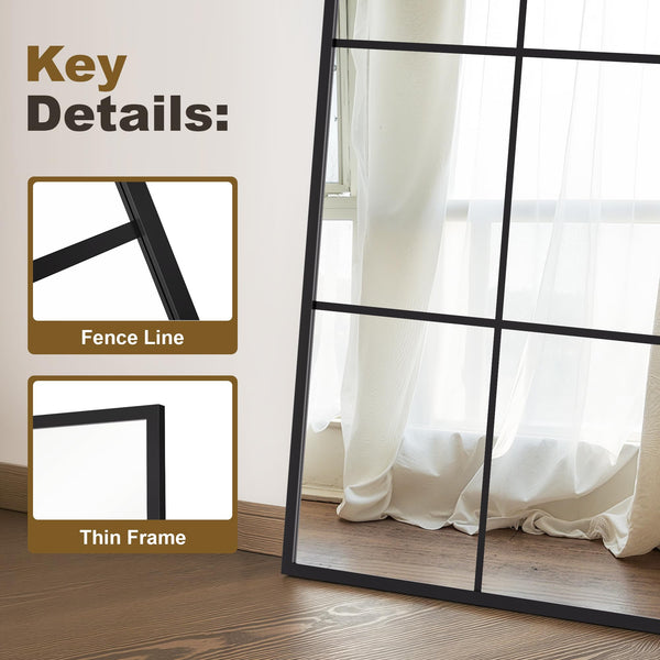 Rectangular Metal Framed Wall Mirror