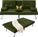 Convertible Futon Sofa Bed with Removable Armrests