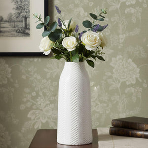 White Ceramic Flower Vase – Small, Medium & Large