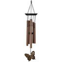 Butterfly Wind Chime – Bronze Aluminum Tubes, 21-Inch Outdoor Garden Chime