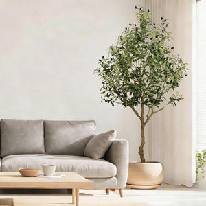 7ft Artificial Olive Tree — Indoor & Outdoor Faux Plant