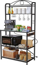 Baker's Rack with Power Outlet, 5-Tier Kitchen Storage Shelf