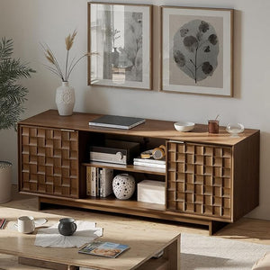 59" TV Stand with Two Doors & Adjustable Shelves