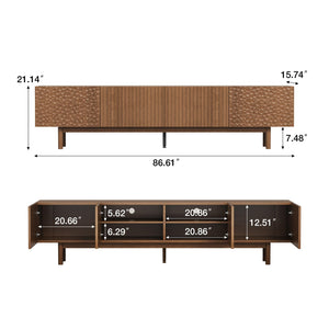 86.61" Mid-Century Modern TV Stand for TVs up to 85"