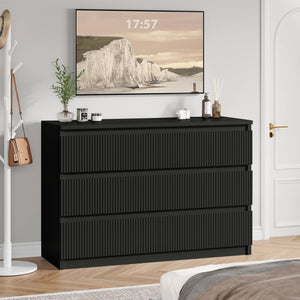 6 Drawer Dresser with Fluted Panels