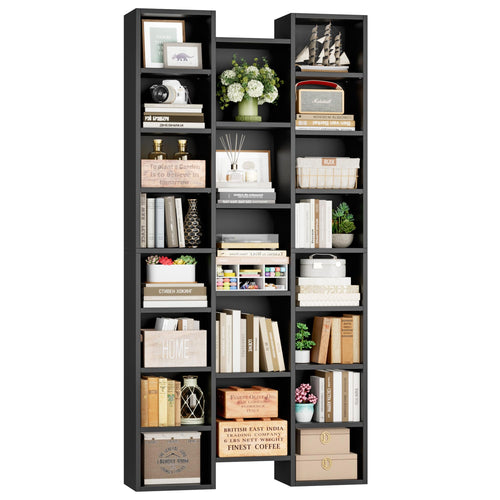 21-Cube Tall Bookshelf with Adjustable Shelves